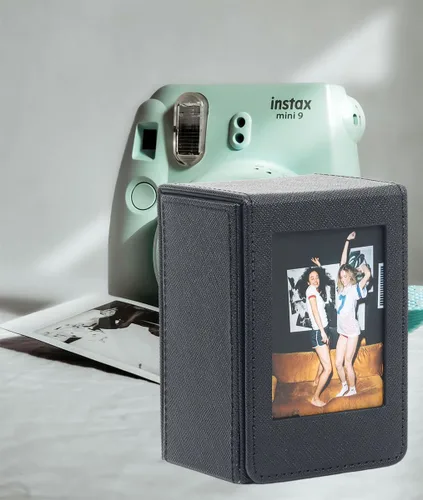 Miniatura 6 de Orga'Neat Estuche de Almacenamiento Portafotos para Película Fujifilm Instax Mini 12/11/90/40/9/8/7/7+/EVO, Portafotos de Cuero PU con Bolsillo Negro