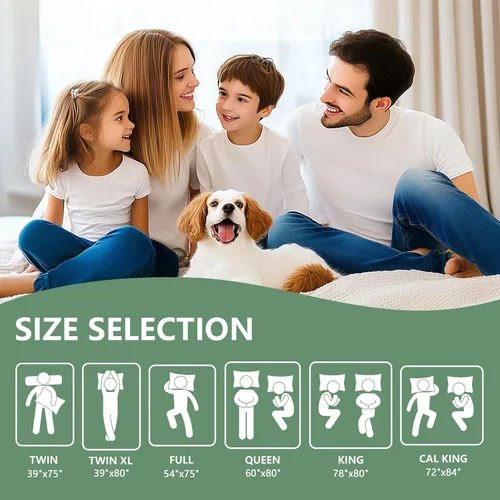 Miniatura 8 de Protector de colchón impermeable premium tamaño twin, cubierta de cama transpirable de tela de aire 3D refrescante, funda de almohadilla de colchón
