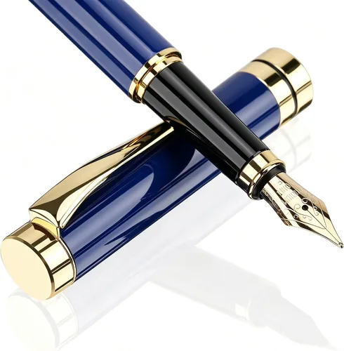 Miniatura 11 de Tiankool Pluma Estilográfica de Lujo, Plumín Fino, Exquisito Juego de Regalo de Plumas para Hombres y Mujeres - Incluye 10 Cartuchos de Tinta y Negro