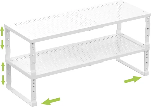 Miniatura 9 de Jojocross Organizador de estante de especias apilable y expandible para gabinete de cocina, estante de mostrador ajustable, encimera, despensa, 1