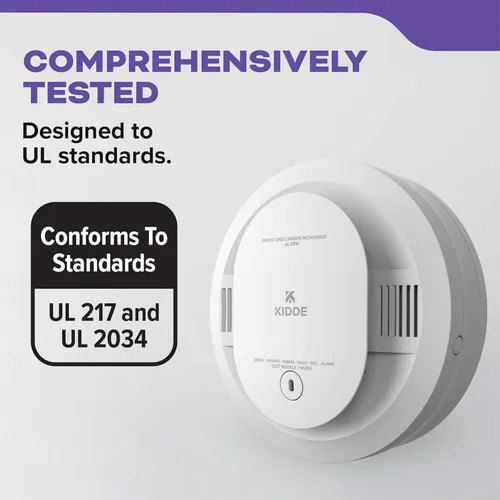 Miniatura 6 de Kidde - Detector de humo y monóxido de carbono, funciona con pilas AA, indicadores de luz de advertencia LED, 30CUDR