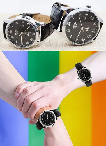 Miniatura 2 de SKMEI Pair Watches for Couples Men and Women His and Hers Watch Set Husband Wife Valentines Matching Wrist Watch Wedding Gifts Waterproof Business