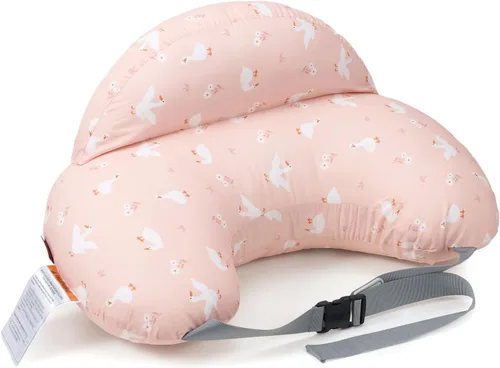 Miniatura 10 de Momcozy - Almohada de lactancia original con valla de seguridad innovadora, más ancha para mayor soporte a mamá y bebé, facilita la lactancia manos