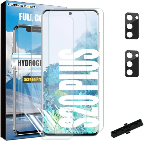 Miniatura 22 de LOOKSEVEN Paquete de 3 protectores de pantalla de película de hidrogel (no vidrio) + 2 paquetes de protectores de lente de cámara de vidrio templado