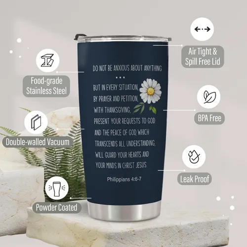Miniatura 3 de Regalos Cristianos Para Mujeres, Sé Fuerte y Valiente Versículo de la Biblia Josué 1:9, Filipenses 4:6-7, Fe Cristiana Jesús Dios Versículo