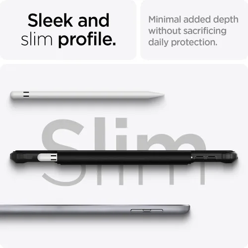 Miniatura 8 de Spigen Funda para iPad 10.2, iPad de 9ª/8ª/7ª generación (2021/2020/2019), Ultra Hybrid Pro con parte trasera transparente y soporte para lápices
