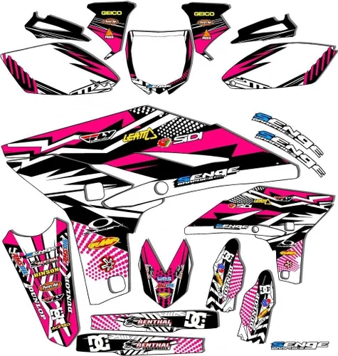 Miniatura 5 de 2007-2014 WR 250 F Mayhem Black Senge Kit de base gráfica compatible con Yamaha