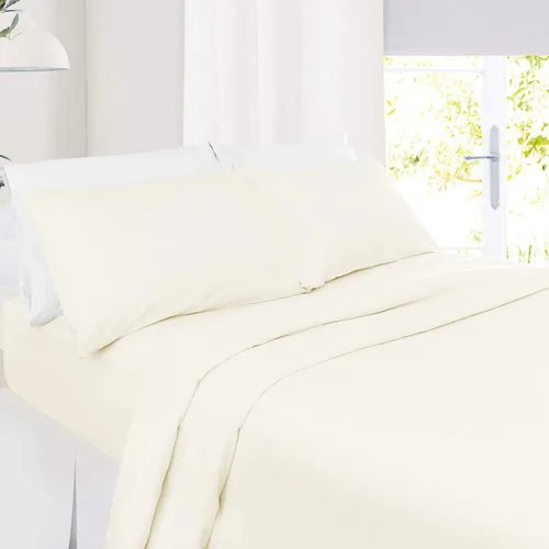 Miniatura 5 de Juego de sábanas de 100 % algodón suave de 800 hilos de 4 piezas para cama tamaño Queen, se adapta a colchones de hasta 14 pulgadas de profundidad