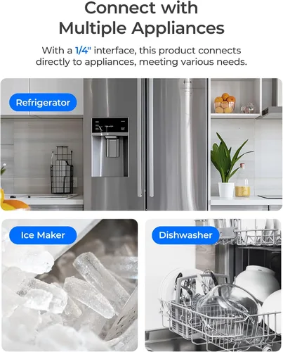 Miniatura 6 de Waterdrop 15UC-UF - Filtro de agua en línea de 0.01 μm para refrigerador, 2 años, filtro de agua en línea para máquina de hielo, ideal para máquina
