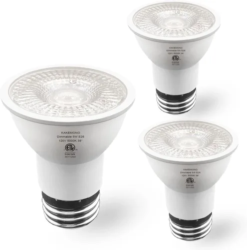 Miniatura 7 de KAKEMONO PAR16 - Bombillas LED regulables de 5 W, luz de punto de pista de cuello corto, foco halógeno de 50 vatios, base mediana E26, luz blanca