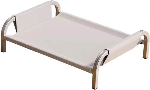 Elevated Pet Bed Raised Cat Dog Bed Sturdy Breathable Portable Comfortable Cot Pet Hammock for Indoor Cats Puppy Kitten Green M- Gray XL