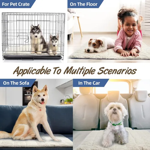 Miniatura 8 de BRKURLEG Tapete de cama grande para perro, almohadilla lavable para perros y gatos pequeños, medianos y grandes, colchón de felpa suave