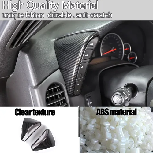 Miniatura 4 de Cubierta de botón para salpicadero compatible con Chevy Corvette C6 2005-2013, cubierta de bisel del velocímetro, marco interior de accesorios