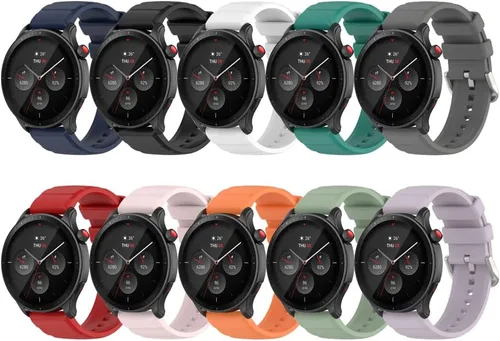 Correa de silicona compatible con Amazfit GTR 4, 0.86 pulgadas de ancho, correa de repuesto de liberación rápida para Amazfit GTR 4/GTR 3/GTR 3