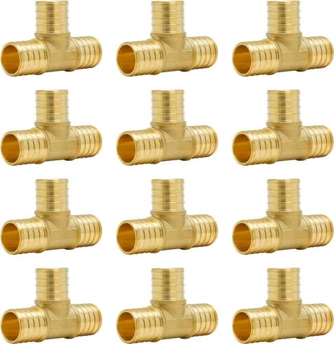 Miniatura 57 de SUNGATOR Paquete de 50 accesorios Pex de 1/2" en T, accesorios Pex de 1/2 pulgada en T, sin plomo, de latón, certificados NSF