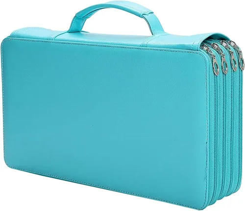 Miniatura 10 de Estuche para lápices Jungle con 120 ranuras de tela Oxford, con ranura para lápices, organizador con práctico envoltorio portátil, soporte multicapa