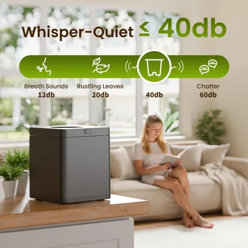 Miniatura 3 de TOPZEE Contenedor eléctrico de compostaje para cocina, compostador inteligente de encimera de 3 litros con limpieza automática sin olor, bajo ruido