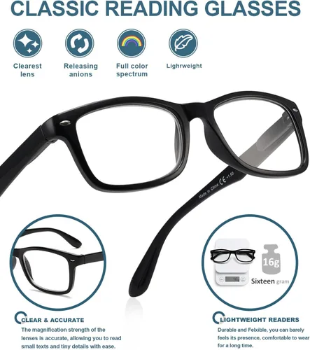 Miniatura 3 de BLUELESS Gafas de lectura de estilo clásico vintage para mujer y hombre