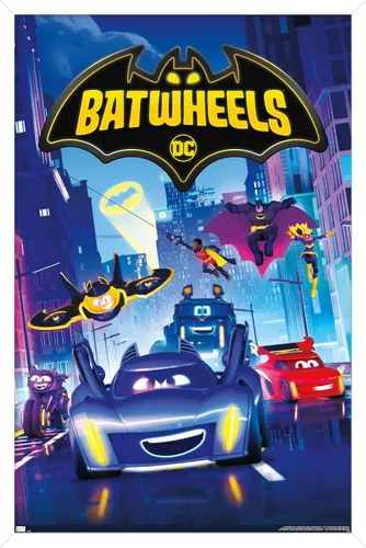 Miniatura 11 de DC Comics - Póster de pared con diseño de ruedas para TV, 34 pulgadas de largo x 22.4 pulgadas de ancho, versión premium sin marco