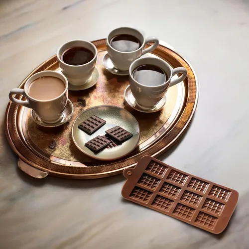 Miniatura 4 de Moldes de caramelo para chocolate, 3 x estilo mini rectángulo Juego de 3, forma divertida, decoración de tartas