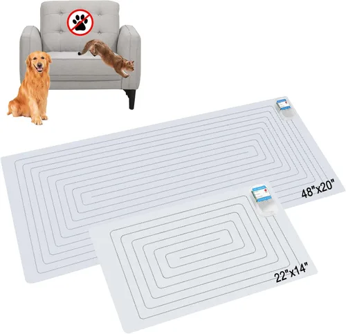 Miniatura 7 de SEERWAY Tapete Repelente para Perros y Gatos, 2 Piezas Tapete de Entrenamiento para Mascotas con 3 Modos Almohadilla de Descarga Eléctrica