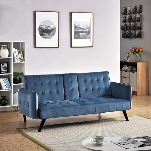 Miniatura 6 de Container Furniture Direct Sofá cama Cricklade, azul