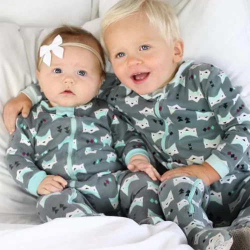Miniatura 44 de ZippyJamz - Pijama orgánica para bebé con pies y cremallera para cambiar pañales fácil y rápido