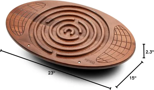Miniatura 10 de Tabla de Equilibrio Bodo Maze - Tabla de Oscilación de Madera para Niños, Pequeños, Adolescentes y Adultos para Entrenamiento de Ejercicio