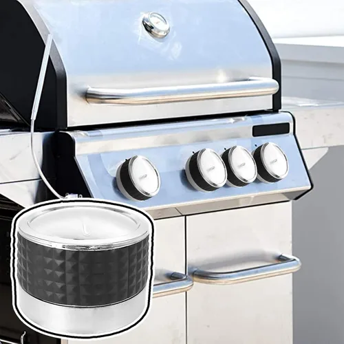Miniatura 7 de Pomos de control de parrilla de gas, perillas de repuesto para quemador de gas, interruptor giratorio cromado con agarre antideslizante, pomos
