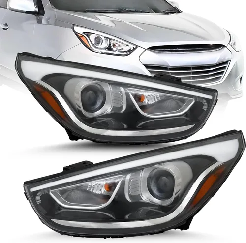 Miniatura 10 de ALLIGATOR AUTO LIGHTS Conjunto de faros halógenos compatible con Hyundai Tucson 2014-2015 con certificación CAPA, bombillas incluidas, lado