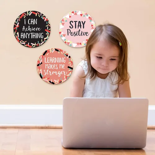 Miniatura 6 de Sweetzer & Orange 30 acentos de confeti de mentalidad de crecimiento, frases positivas, arte de pared motivacional, tarjetas inspiradoras con citas