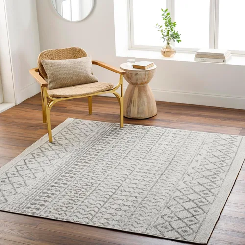 Miniatura 46 de Livabliss Alfombras de Área - Alfombra Chester Boho Marroquí Negra de 2x16 para Sala de Estar y Dormitorio - Alfombra Geométrica Blanca y Gris