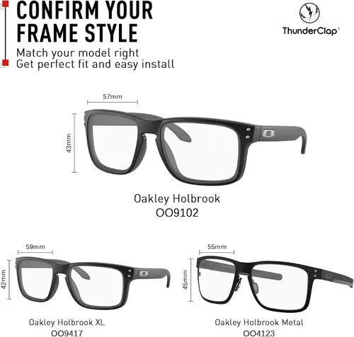 Miniatura 2 de ThunderClap Polycarbonate Lenses Replacement for Oakley Holbrook Sunglasses OO9102 55mm