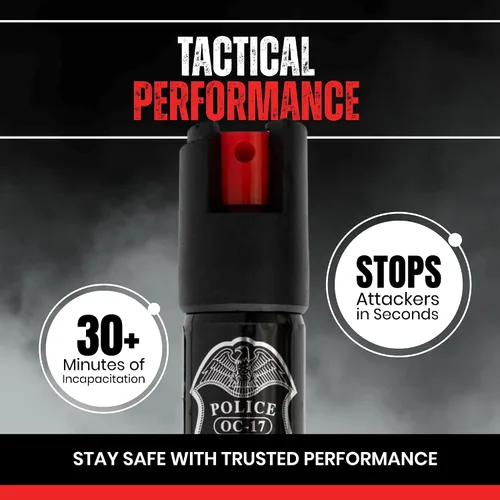 Miniatura 7 de POLICE MAGNUM Aerosol de pimienta para autodefensa - Equipo de seguridad para correr, trotar, caminar por la noche, fabricado en los Estados Unidos