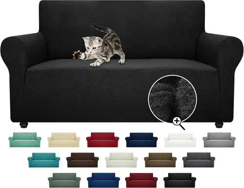 Miniatura 18 de ZNSAYOTX Funda súper elástica para silla (30"-47"), nuevas fundas de silla a rayas para sala de estar, aptas para perros y mascotas, protector