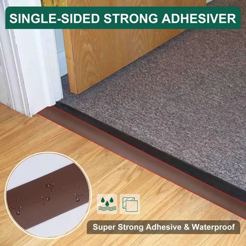 Miniatura 4 de uxcell Tira de transición de suelo autoadhesiva, tira de cubierta de puerta laminada de PVC de 3 pulgadas de ancho para puerta de menos de 3 Blanco
