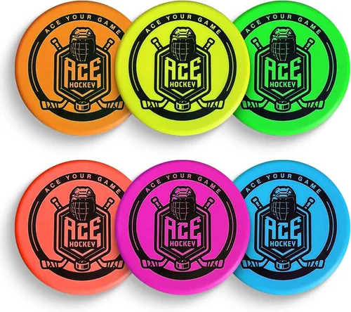 Miniatura 7 de ACE HOCKEY Discos de Espuma - Juego de 6 Discos de Hockey de Rodillas para Interior - Discos de Hockey Blandos, Discos de Hockey de Piso