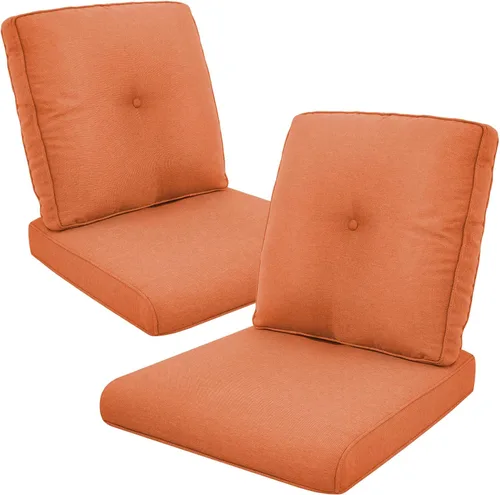 Miniatura 116 de Rilyson Cojines de patio para muebles de exterior, 22 x 24 pulgadas, respaldo alto y asiento profundo, cojín de exterior para sillas de patio, sofá