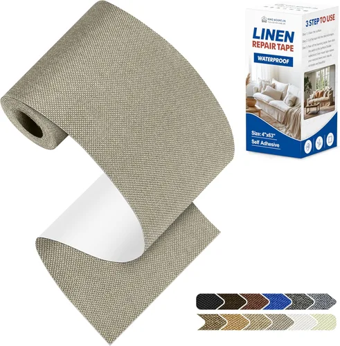 Miniatura 46 de KING MOUNTAIN Parches de reparación de lino fino, tela autoadhesiva, 8 x 11 pulgadas, 2 unidades, multicolor, para sofá de lino (beige)