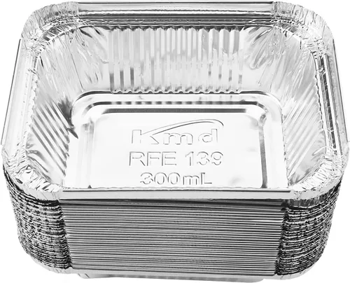 Miniatura 16 de Othmro Recipientes de alimentos de papel de aluminio de 3.2 x 1.5 pulgadas (DiaxH), bandejas desechables para llevar, 100 sartenes redondas de papel