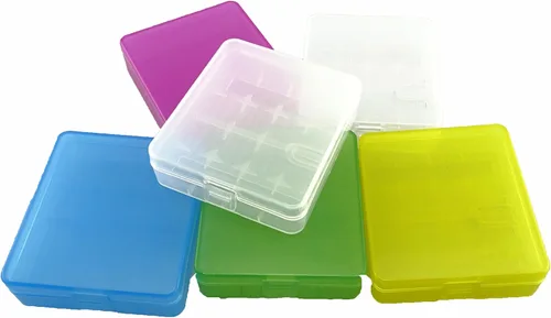 Miniatura 2 de Honbay Estuche de almacenamiento de batería/caja/organizador/soporte para 4 baterías 18650 o 8 baterías CR123A, paquete de 6 (multicolor)