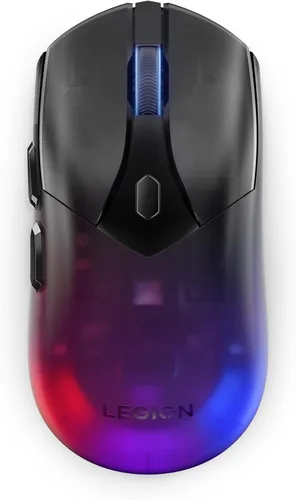 Lenovo Legion M410 Mouse Inalámbrico RGB para Juegos – Mouse de 6 Botones con Agarre Palmar con 16,000 DPI, Batería Recargable de 53 Horas,