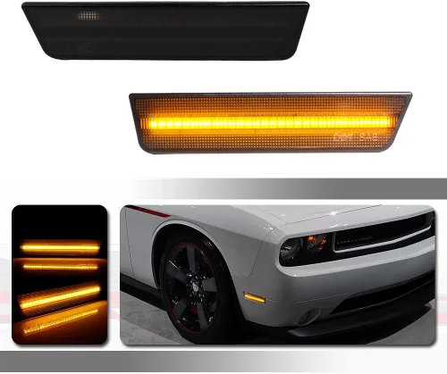 Miniatura 9 de juego completo de luces led amber transparentes compatibles con 2008 2009 2010 2011 2012 2013 2014 Dodge Challenger R/T Classic Rallye Redline SRT8