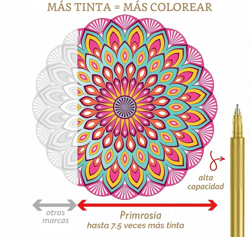 Miniatura 4 de Primrosia 48 bolígrafos de gel con purpurina, incluidos metálicos, pastel y fluorescentes, para libros de colorear y bolígrafos de diario