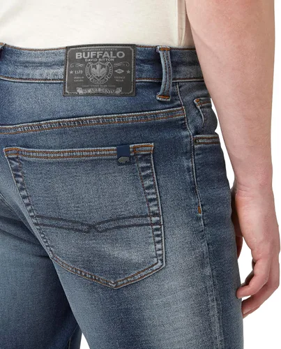 Miniatura 4 de Buffalo David Bitton pantalones vaqueros elásticos delgados para hombre