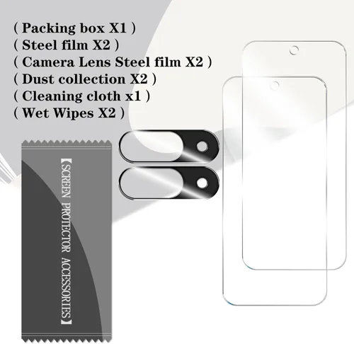 Miniatura 7 de BIGFACE Protector de pantalla de vidrio templado para Pixel 9 + protector de lente de cámara [2 + 2 unidades]