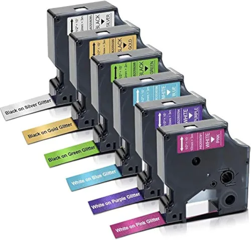 Absonic Cinta de etiquetas D1 compatible con Dymo COLORPOP repuestos para etiquetadoras de 0.472 in, 0.47 pulgadas y 1/2 pulgadas, funciona para