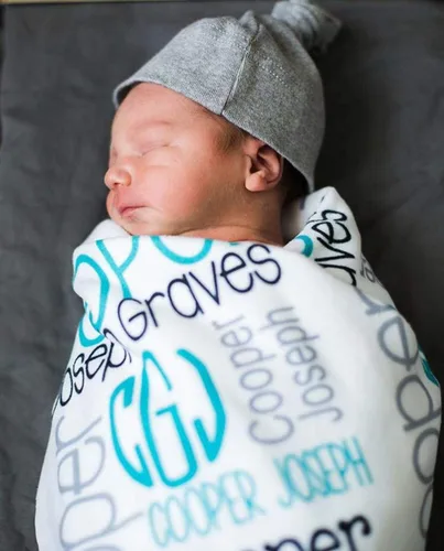 Miniatura 10 de Manta con nombre personalizada para bebé, niño, niña y niños. Manta con nombre personalizado del nombre del bebé. Manta con nombre personalizada