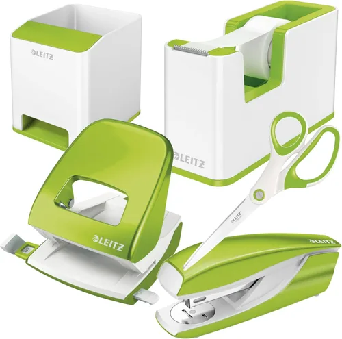 Miniatura 11 de Leitz Tijeras de titanio, para diestros o zurdos, 2.6 x 0.6 x 5.9 in, papelería de oficina, mango ergonómico, rango WOW, color blanco perla