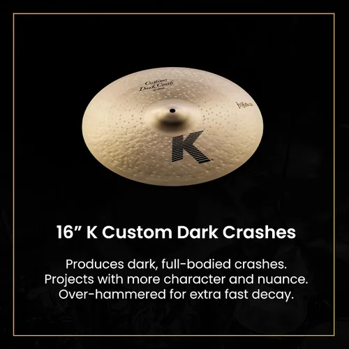 Miniatura 4 de Avedis Zildjian Company K Custom Dark - Paquete de platillos (4 piezas)
